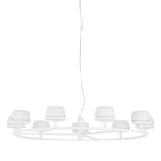 Lampadario Italux Miranda LED 56W bianco Ø83cm 9luci