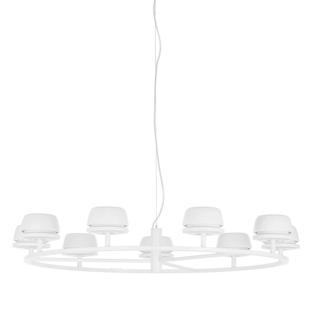 Lampadario Italux Miranda LED 56W bianco Ø83cm 9luci