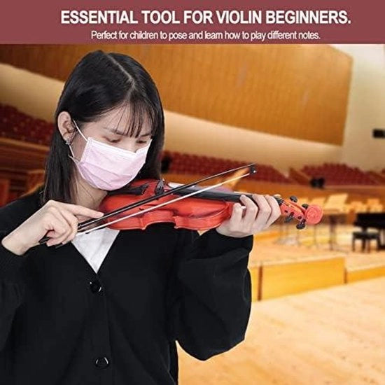 Violino Acustico Simulato per Bambini | Strumento a Corda Adattabile per Principianti | Giocattolo Educativo per l'Esercizio Musicale (Marrone Chiaro)