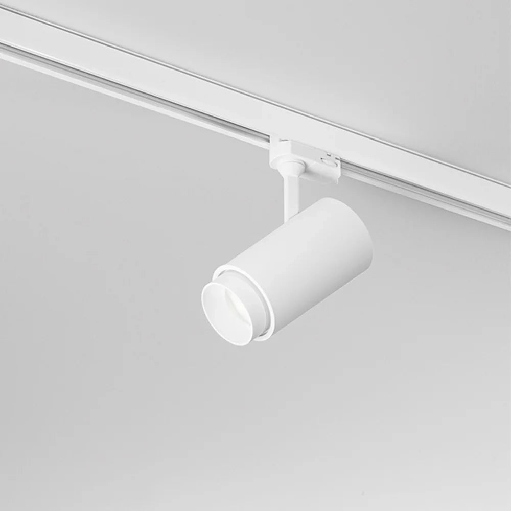 Faretto Cilindrico Per Binario Metallo Bianco Led 30W 3000K