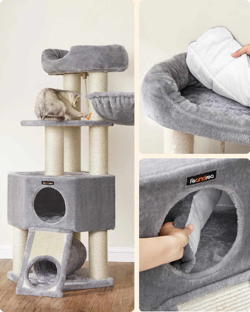 Tiragraffi per gatti VALORA - Grigio chiaro, materiale morbido PCT002N01