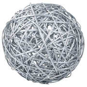 Bola de decoración de mimbre plateado d38 cm