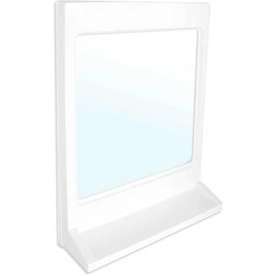 SPECCHIO RETTANGOLARE CON MENSOLA MODELLO ATHENA- Bianco- DH- pezzi 1
