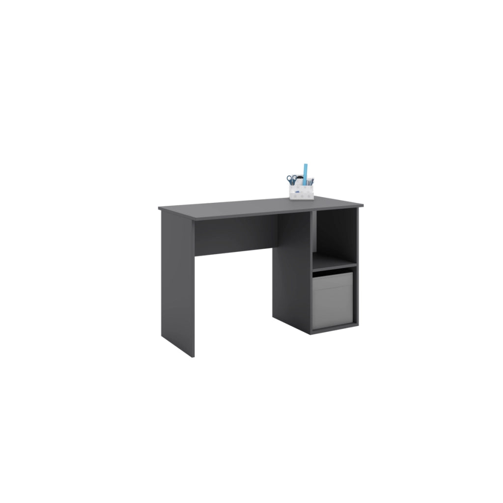 Scrivania Moderna Tako in Grigio con Scaffale