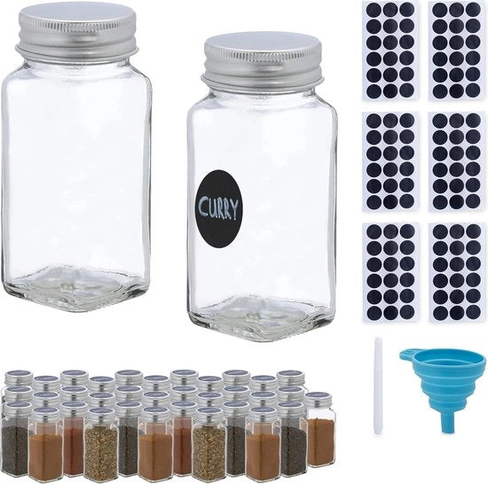 Set di contenitori per erbe e spezie - Organizzatore di cucina, 36 pezzi