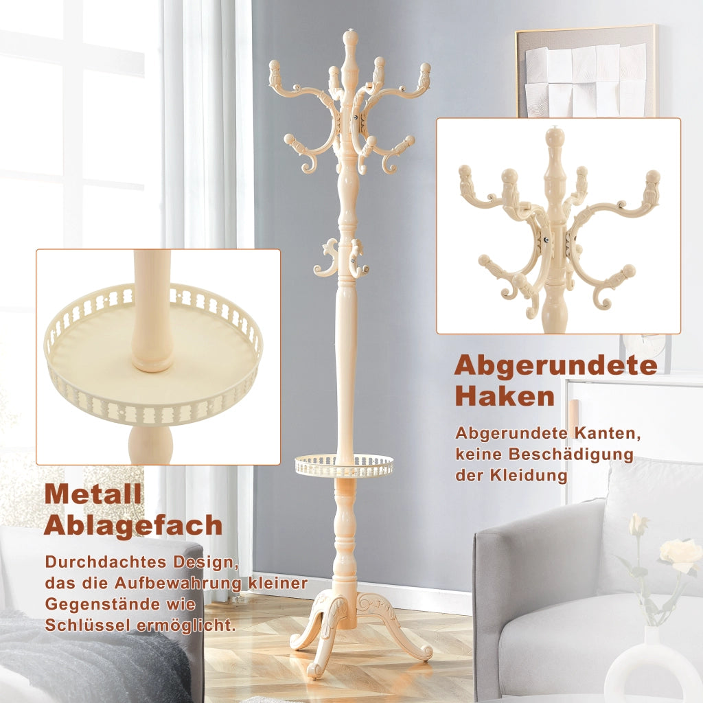 APPENDIABITI A PAVIMENTO 195 cm Legno massello Bianco