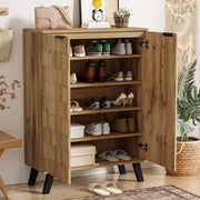 Scarpiera 80.5x35x109.5 cm con 4 ripiani regolabili in pannello di particelle naturale