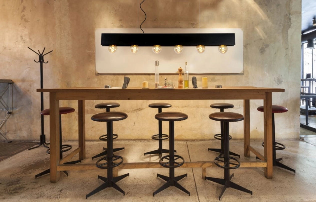 Lampadario Lucide Surtus nero 6xE27 60W 30474/06/30