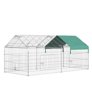 Recinzione per animali domestici ¨C zephmum ¨C grigio e verde 220x103x103 cm