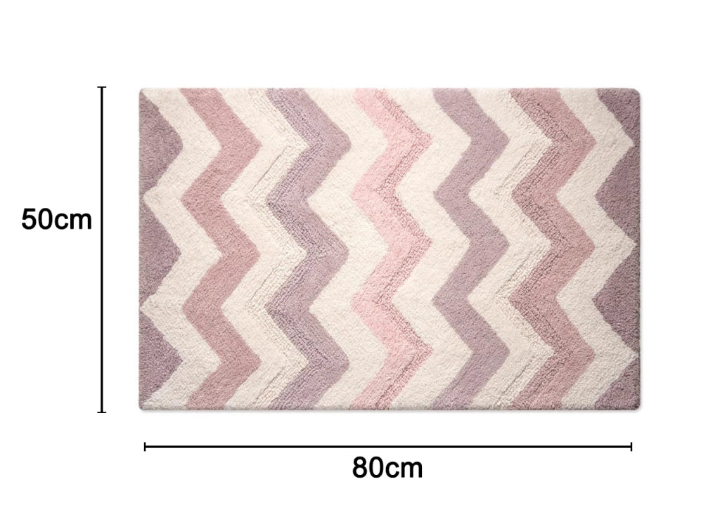 Tappeto Casa Bagno Cotone Spugna Morbida Antiscivolo Tono Su Tono Corner - 50x80 - Confetto