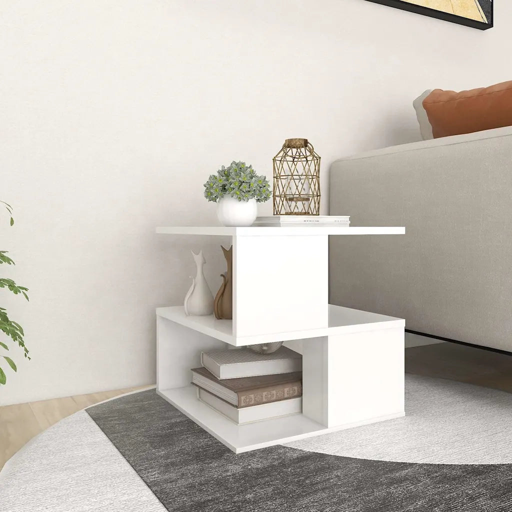 Tavolino Bianco 40x40x40 cm in Legno Multistrato cod mxl 7364