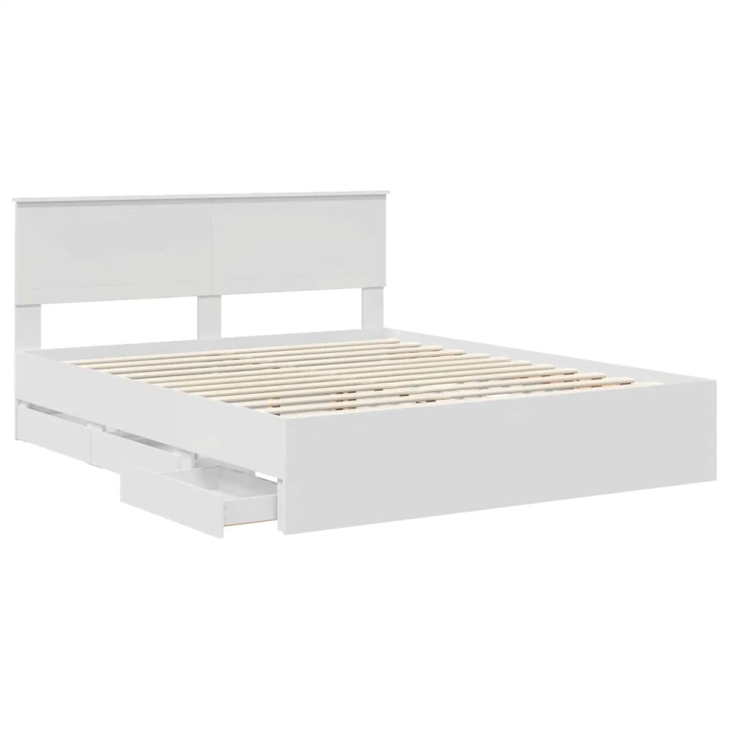 Struttura del letto Bianco 160 x 200 cm Legno Ingegnerizzato 3410686