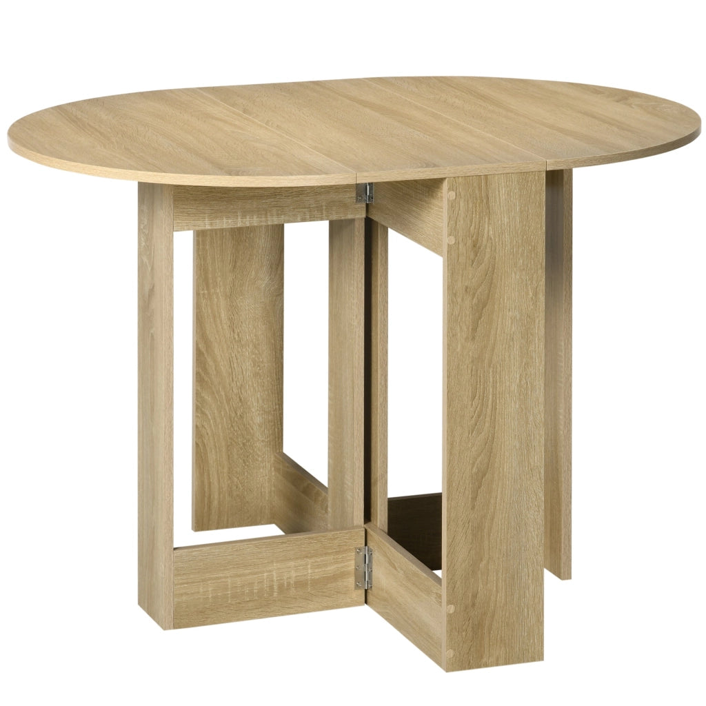 Tavolo Pieghevole Salvaspazio 104x76x73,7 cm 2 Ribalte Rovere