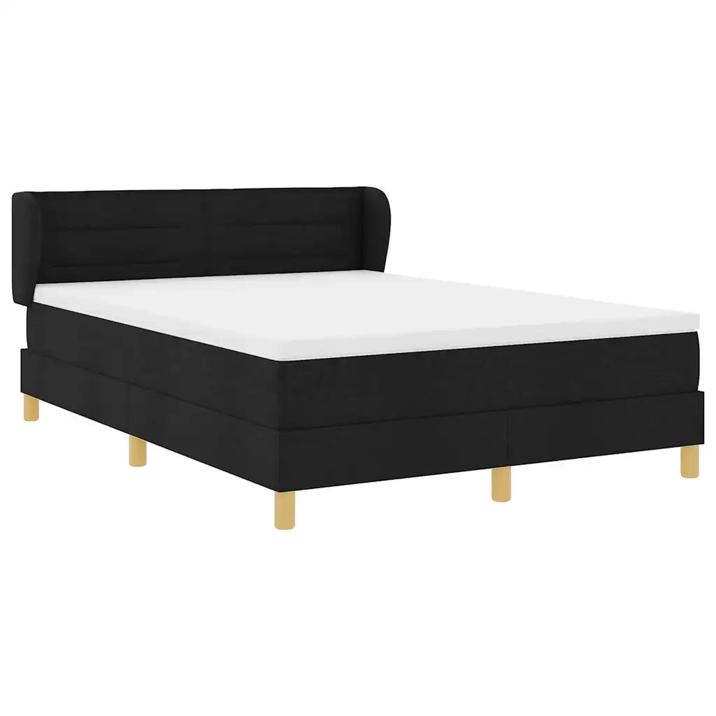 Letto a molle con materasso Nero 160 x 200 cm Tessuto 3340159