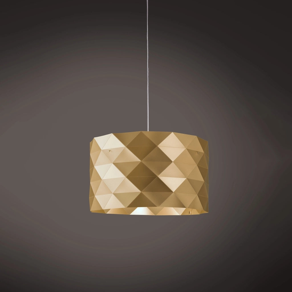 Lampadario Moderno Prisma Polilux ® New Gold E Metallo Cromo 5 Luci E27