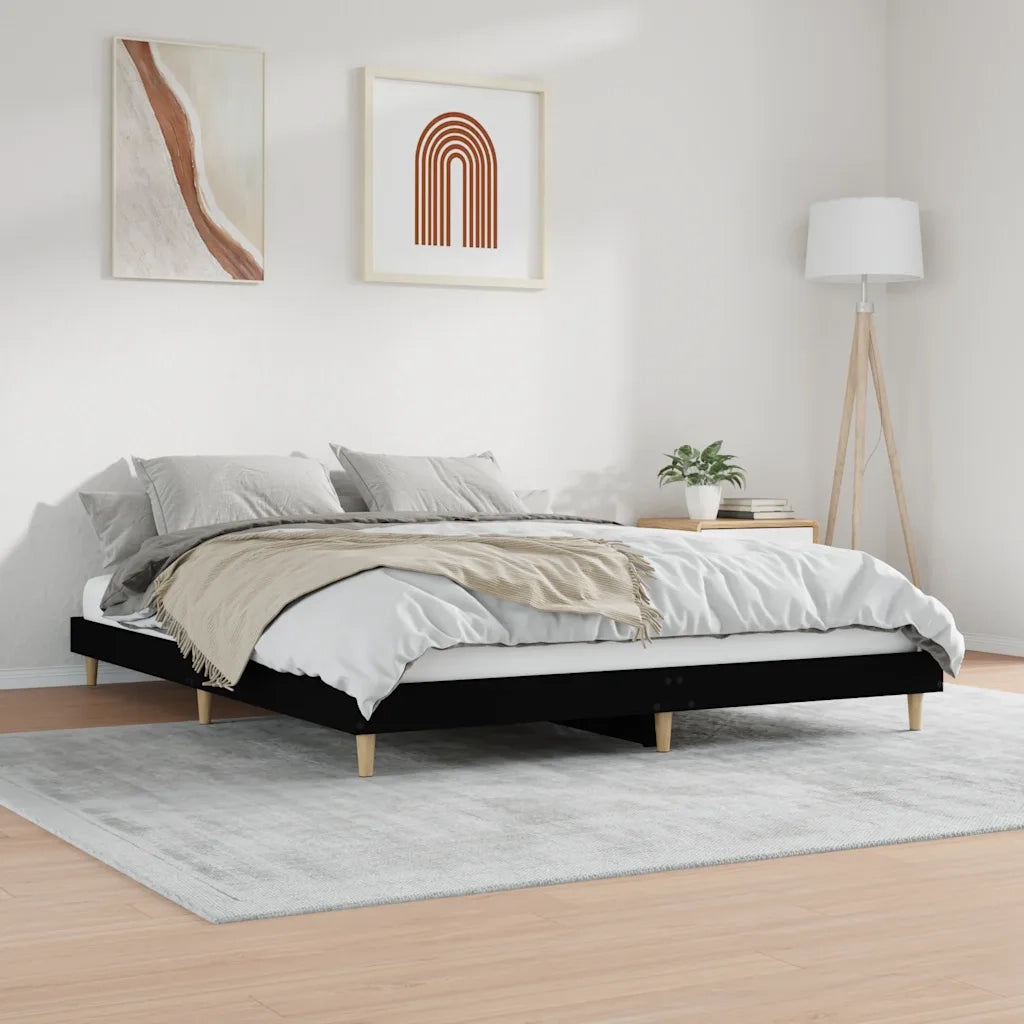 Giroletto Nero 120x200 cm in Legno Multistrato 832046