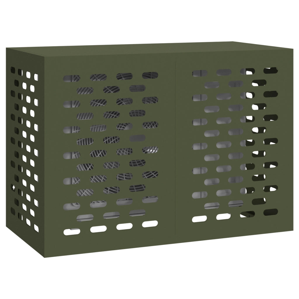 Cover per Condizionatore d'Aria Verde Oliva 100x50x70 cm Acciaio