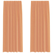 Tende in Voile con Tasche per Aste 2 pz Terracotta