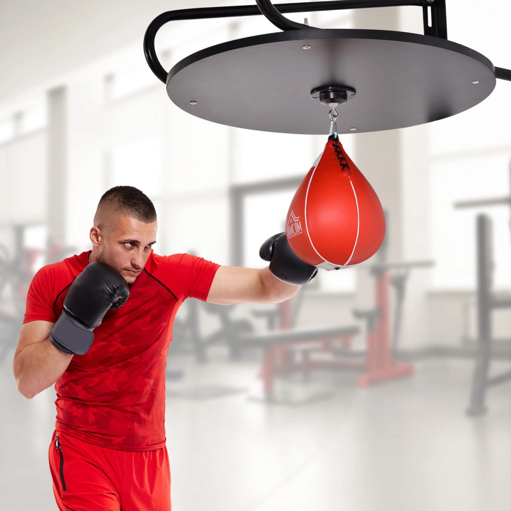 Punching Ball Poire Boxe con Supporto ¨C zephmum ¨C Rosso Nero