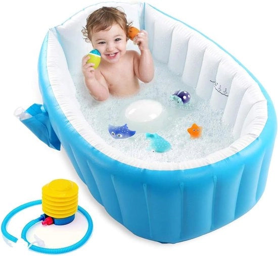 Bagnetto Inflatabile per Bambini - Ripiegabile e Portatile - Bagno Sicuro e Comodo per Bambini - Accessorio Utile per Casa e Viaggio