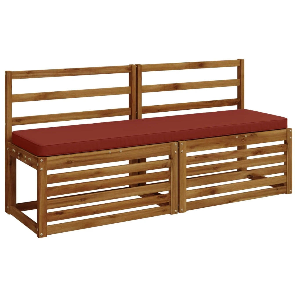 Cuscini per Panchina a 2 Pezzi VUGHT 2 pz 100% Poliestere Rosso 951417