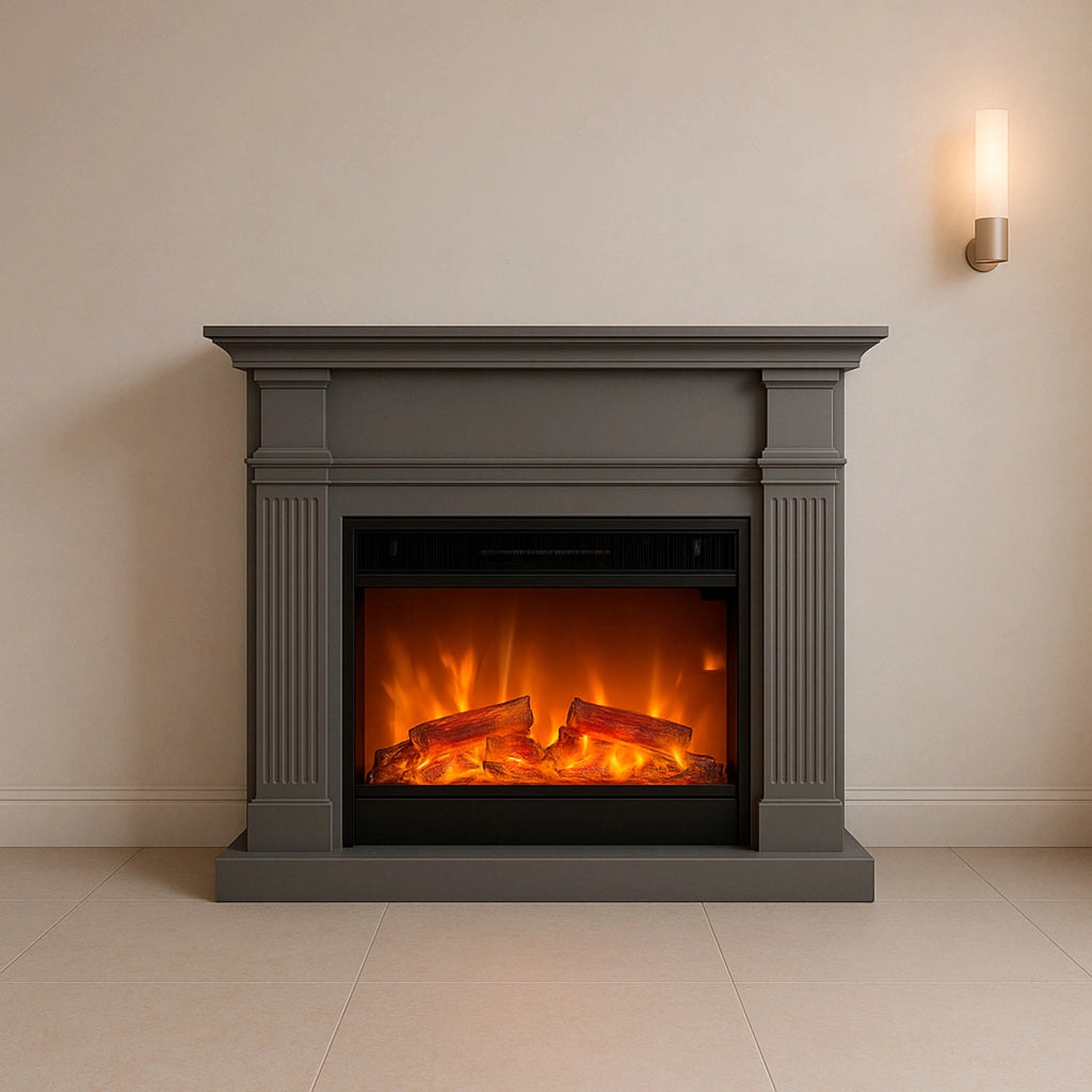 Sined Caminocalderagrigio Grigio Caminetto Elettrico Grigio Sined Caminocalderagrigio Eleganza e Funzionalita Per Ambienti Moderni Materiali Di Alta Qualita e Garanzia Inclusa