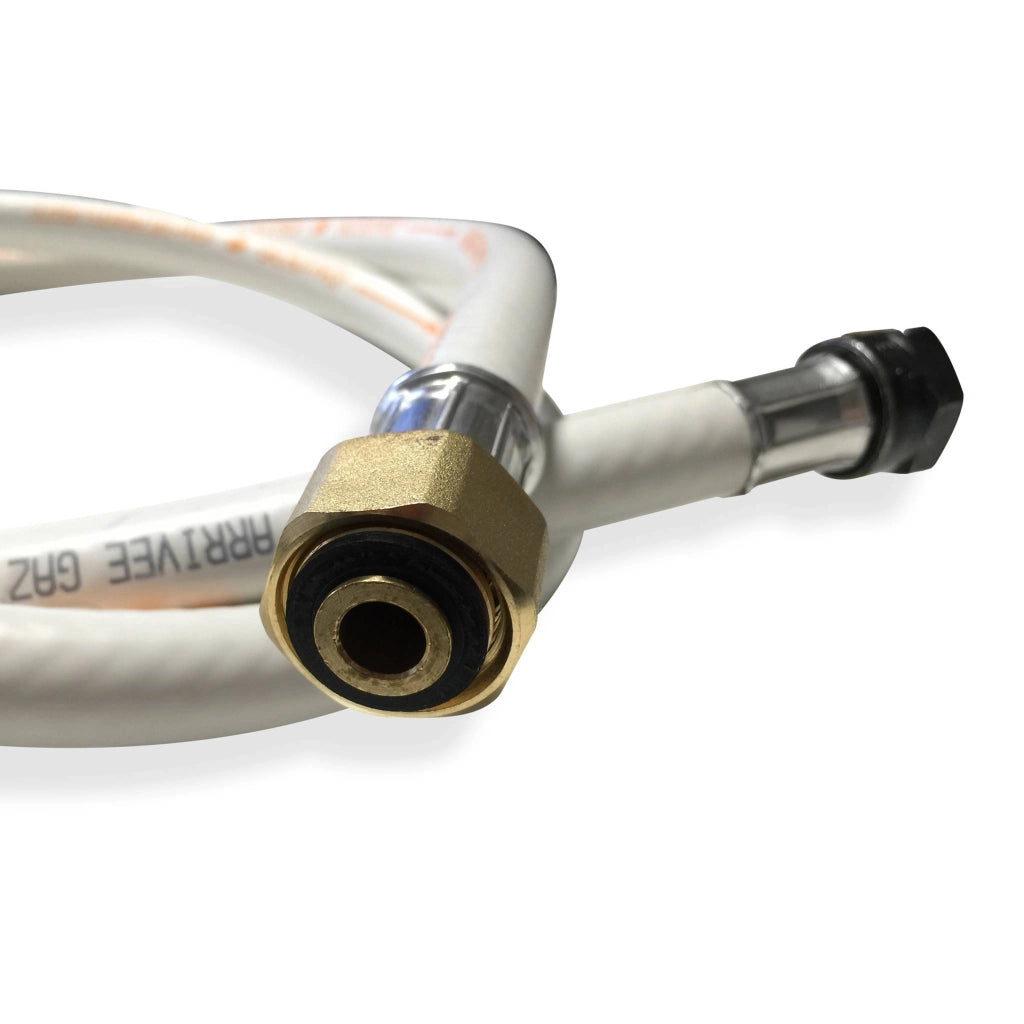 Tubo flessibile per gas certificato nf g1/2, 1,5m, grigio