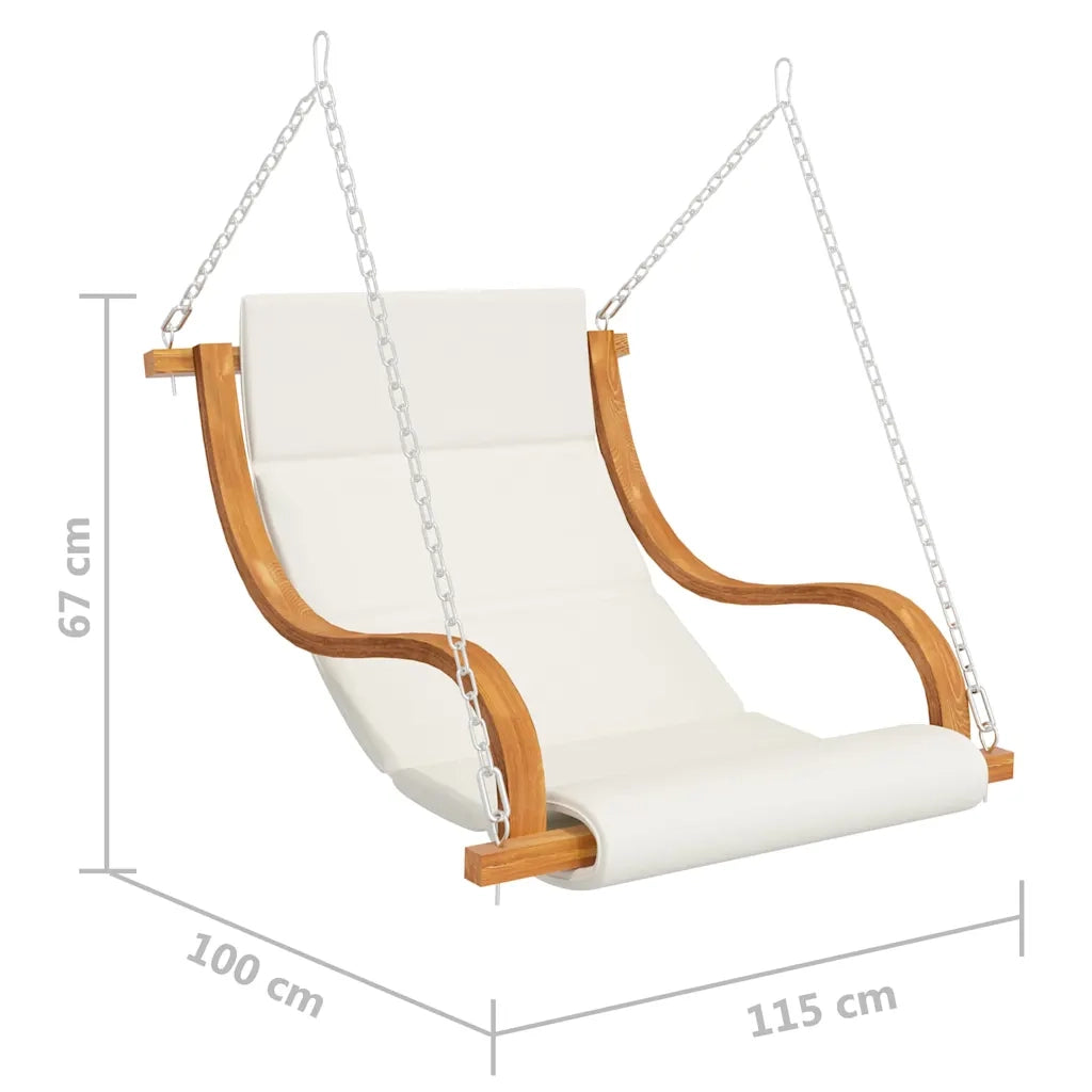 Sedia a Dondolo Senza Telaio con Cuscino Legno Curvato CFW6405720