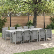 Set da Pranzo per Giardino con cuscino 11 pcs Grigio chiaro 3378769