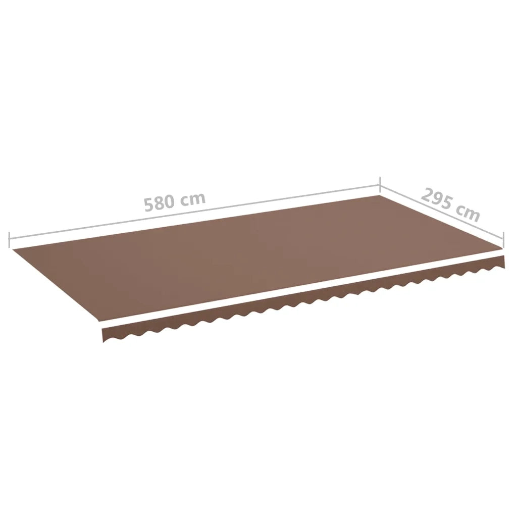 Tessuto di Ricambio per Tenda da Sole Marrone 600x300 cm Poliestere 311983