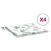 Cuscini per Sedia 4 pz | Cuscini per sedie Motivo a Foglie 40x40x4 cm Tessuto