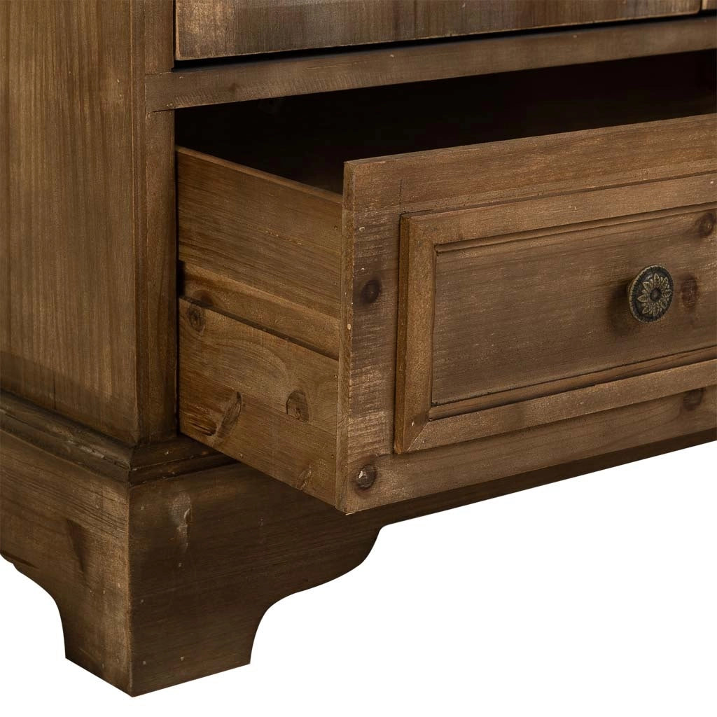 Armadio in legno e metallo marrone 83x38x102h