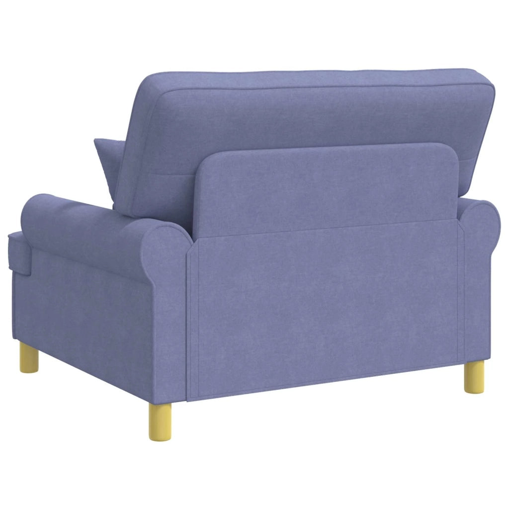 Poltrona XXL con cuscini Blu jeans Tessuto 42043516