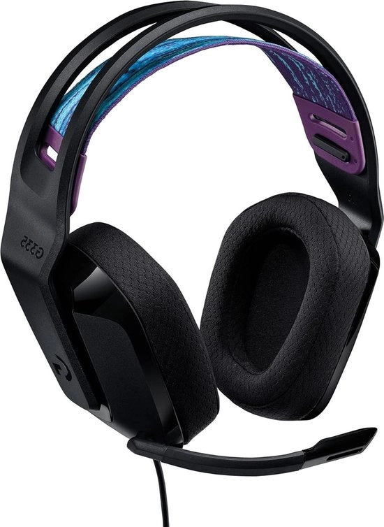 Headset da Gioco con Microfono Flip-to-Mute e Orecchini con Schiuma - Connettore Audio 3,5 mm - Leggero - Nero