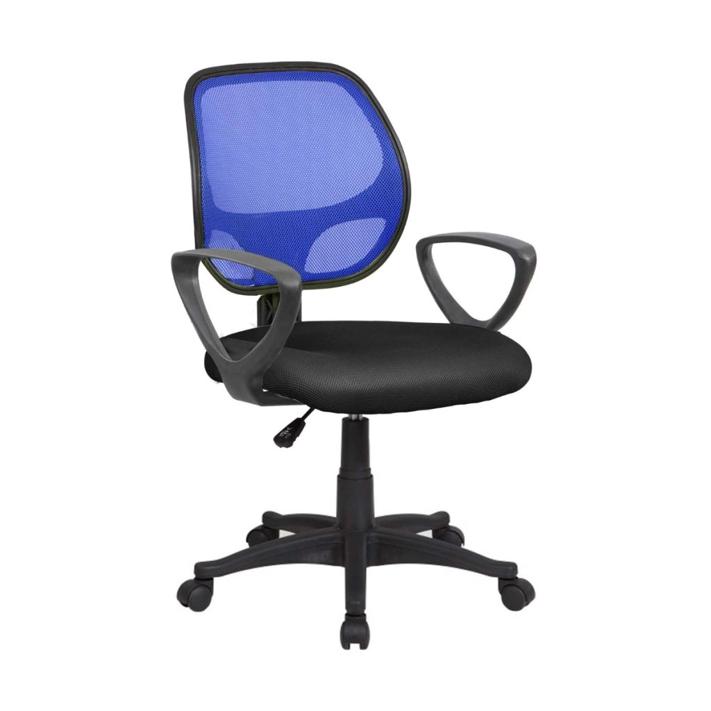 Archimede E8088, Atlanta Sedia Operativa Rete, Blu (Blu/Nero), 57 x 55 x 100 cm