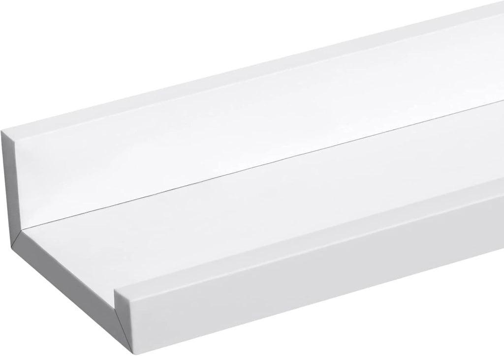 Set di 3 Mensola da Muro, Mensola Sospesa, Scaffale Parete in MDF per Soggiorno, Cucina, Camera da Letto, Ufficio, Bianco, RG9491ws2