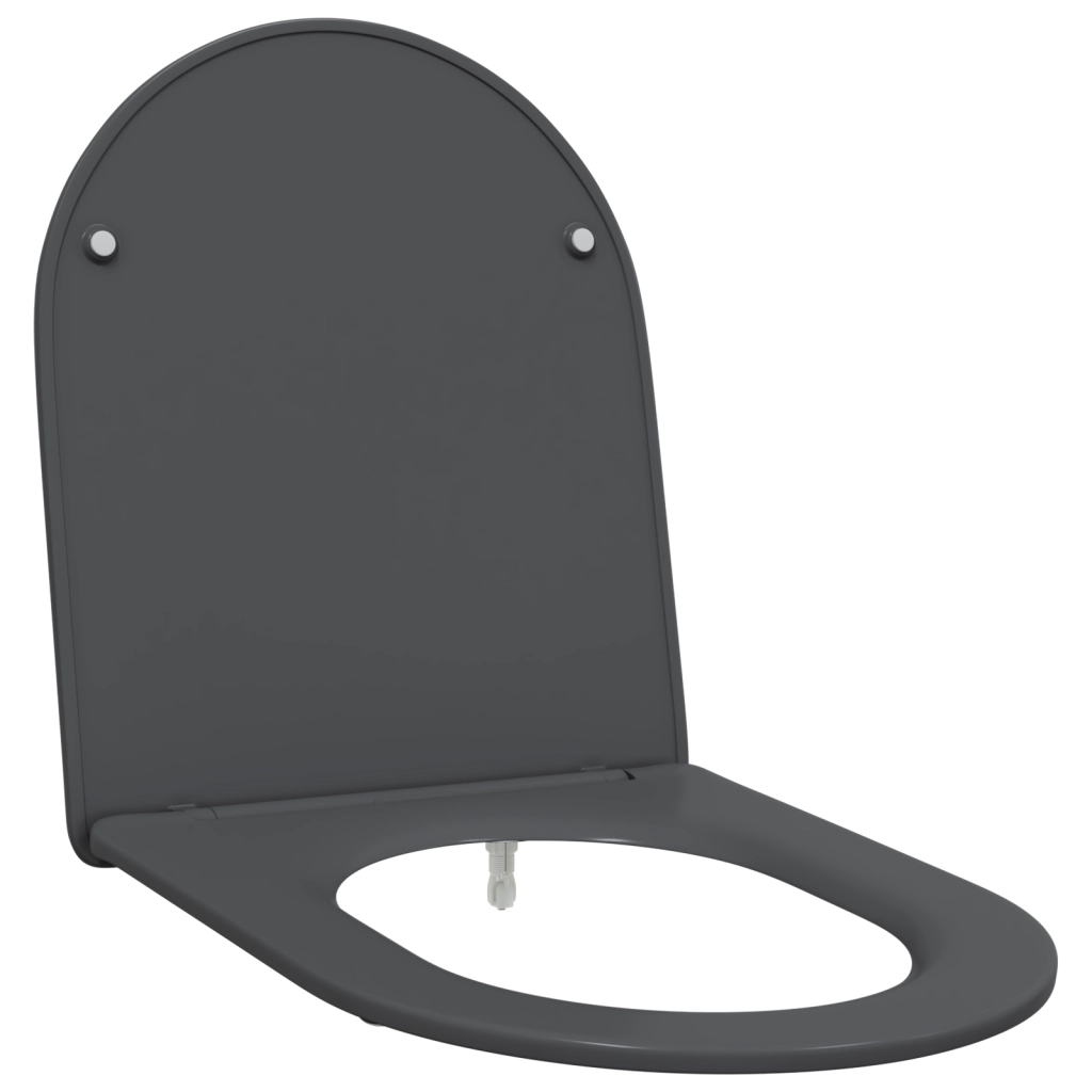 Sedile del WC con Chiusura Morbida in Duroplast Antracite di