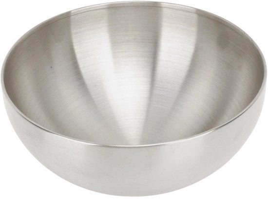 Saladiera 20 cm - Acciaio Inossidabile 304 - Isolazione a Doppia Parete - Fondo Adattabile - Erosione della Polvere - Per Casa/ Ristorante - Saladiera