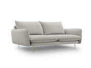 Cosmopolitan Design - Divano "Vienna" 3 posti in tessuto strutturato grigio chiaro 