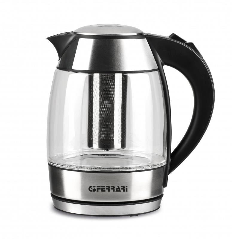 G3 Ferrari BolleBlu bollitore elettrico 1,8 L 2200 W Nero, Acciaio inossidabile, Trasparente