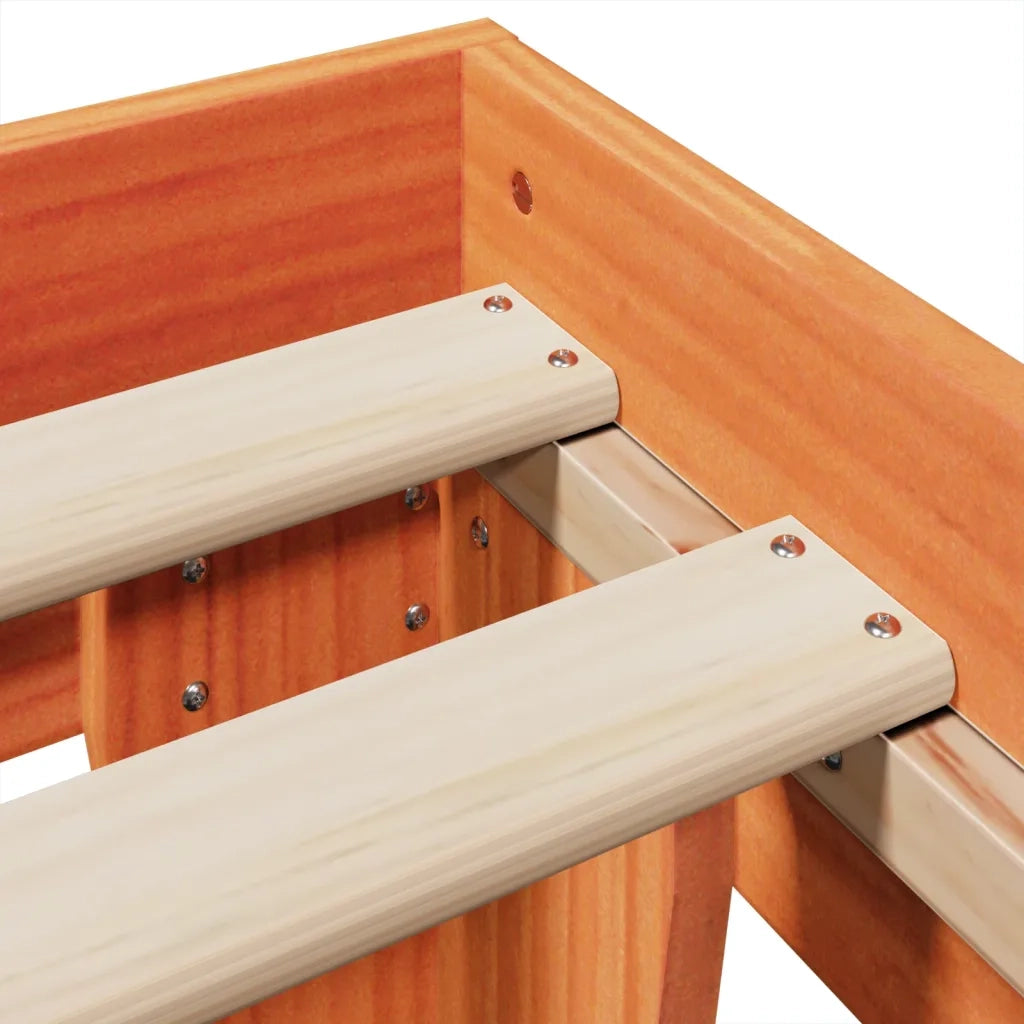 vidaXL Letto senza Materasso Marrone Cera 200x200 cm in Legno di Pino
