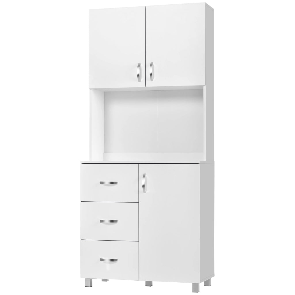 Credenza Moderna in Legno Bianco ¨C zephmum ¨C 80x39.5x183.5cm