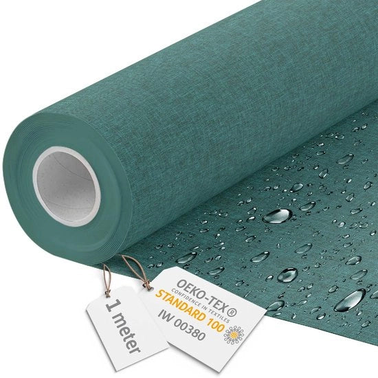 Tela Acquaparata - Tessuto per mobili a metro, Imitazione Piastra 160 cm Largo - Tessuto impermeabile 220 g/m2 600D - Tessuto per ombrelloni acquaparato a metro, Abyss 1M
