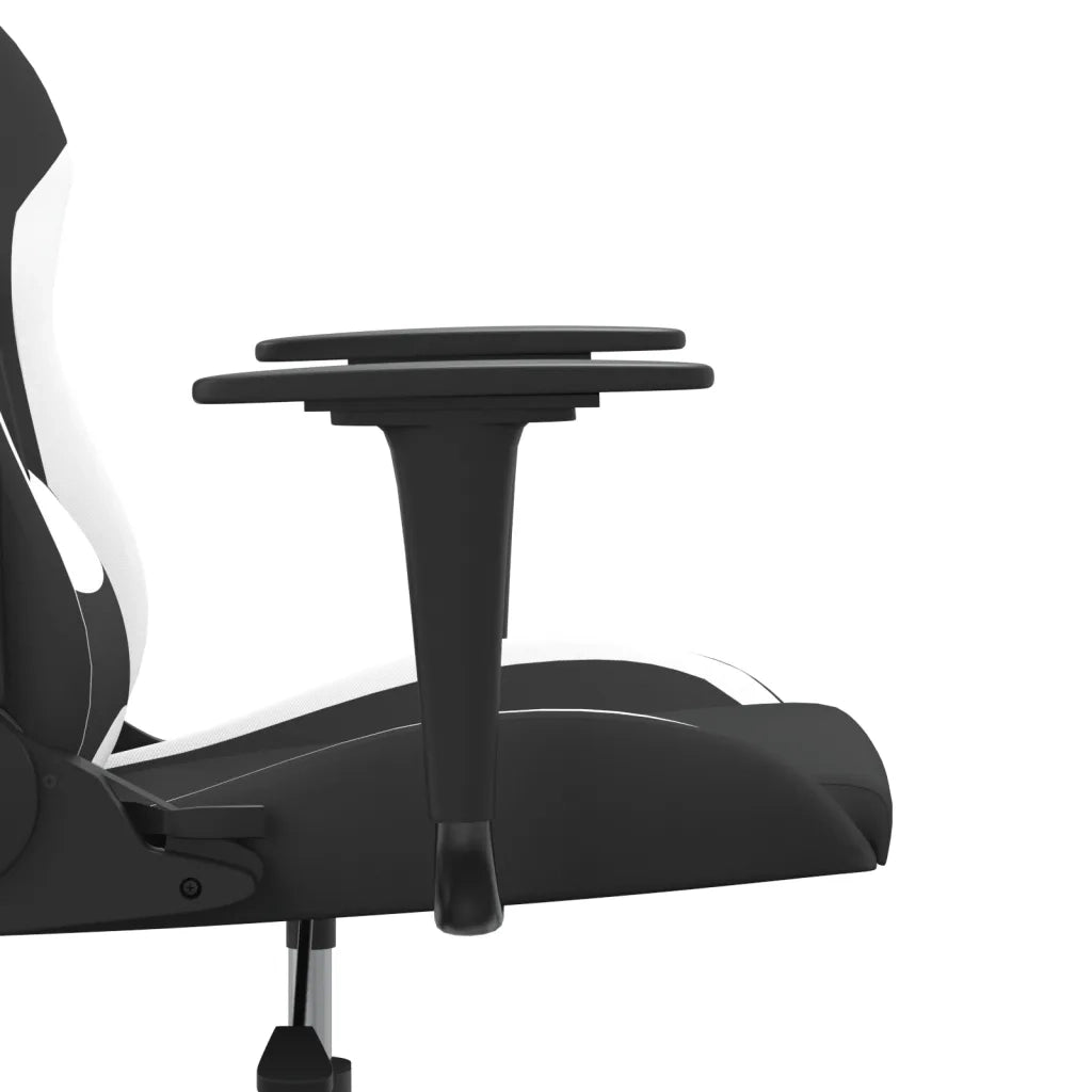 vidaXL Sedia da Gaming Nero e Bianco in Tessuto