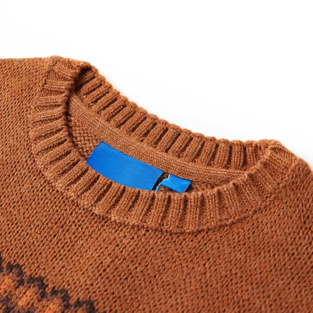 Maglione per Bambini Lavorato a Maglia Cognac 104 14490