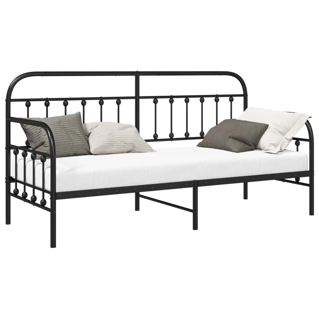 Struttura per letto di giorno Nero 75 x 190 cm 42002628