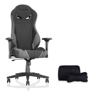 Poltrona Gaming Reclinabile con Poggiatesta ¨C MINIMAL ¨C Tessuto, Grigio Scuro