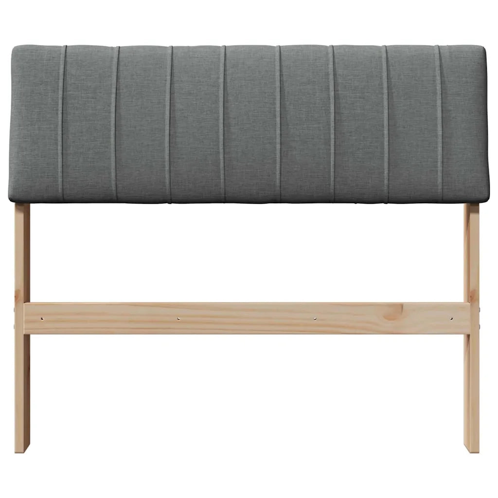 Testiera imbottita Grigio scuro 90 cm Pino massello