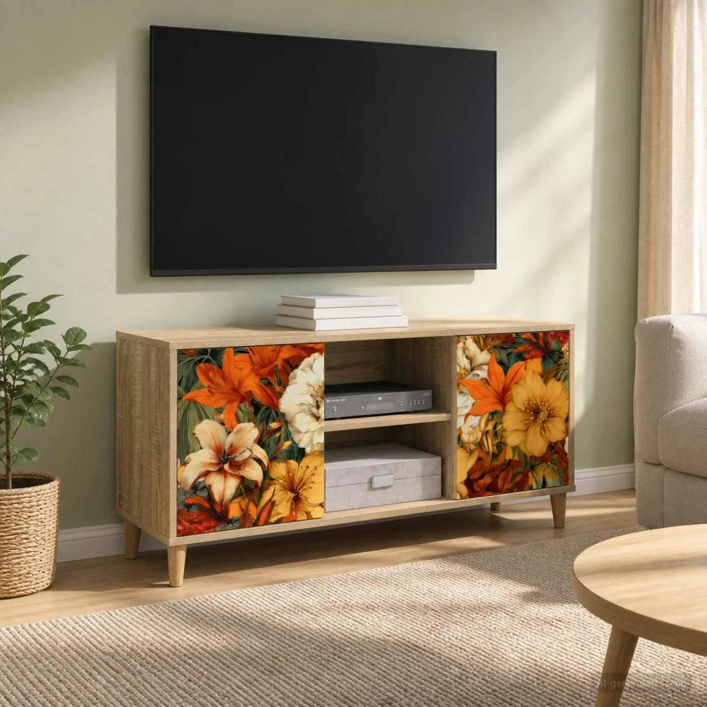 Mobile TV GENNEP 102 x 33 x 50 cm Sonoma Legno ingegnerizzato 8007035