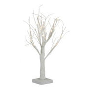 Trade Shop - Albero Decorativo Luminoso 45 Cm Per Interni 24 Led Ecologico A Batteria Bianco -